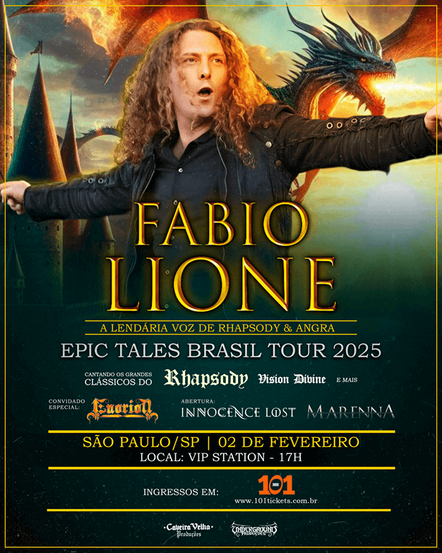 Fabio Lione: Vocalista italiano faz show da “Epic Tales Brasil
